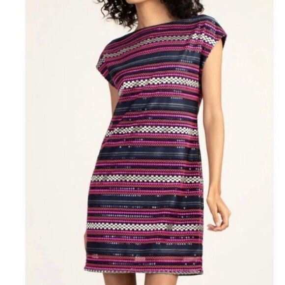 Trina turk breene sequin shift dress size 6 - Picture 2 of 11